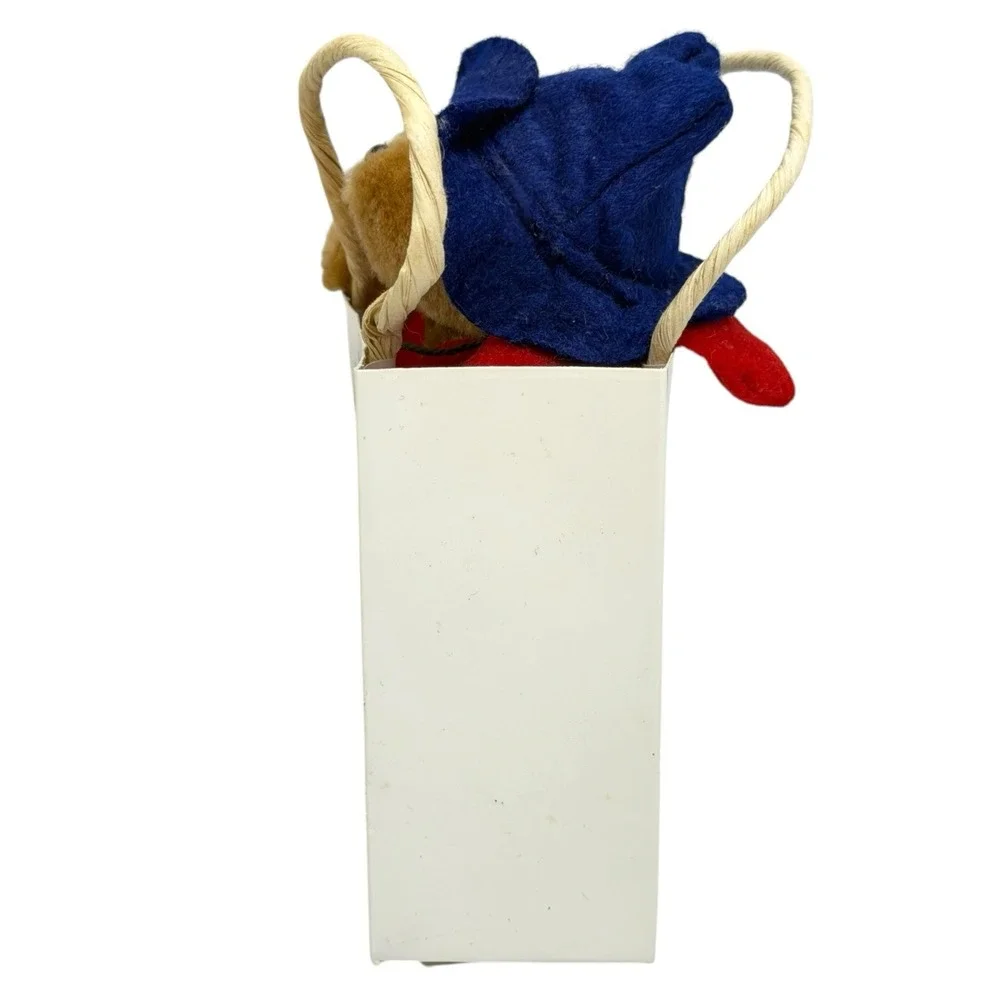 Vintage 1986 Paddington Bear Eden Toys Miniature Plush Toy in Bag Korea 5